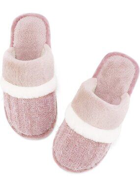 Cozy Memory Foam Fuzzy Slippers for Women - Warm Indoor House Shoes, Perfect